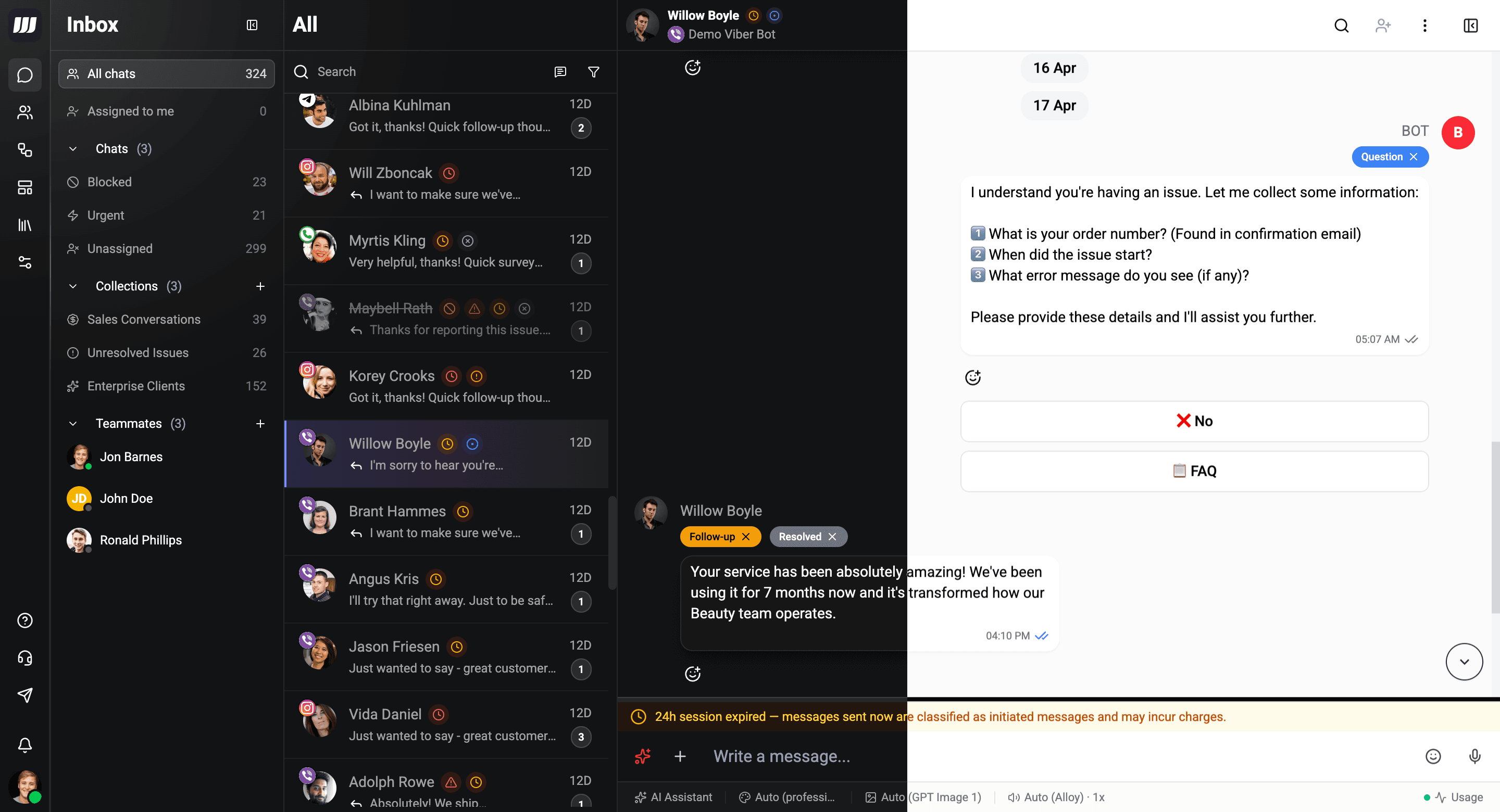 Dark and Light modes