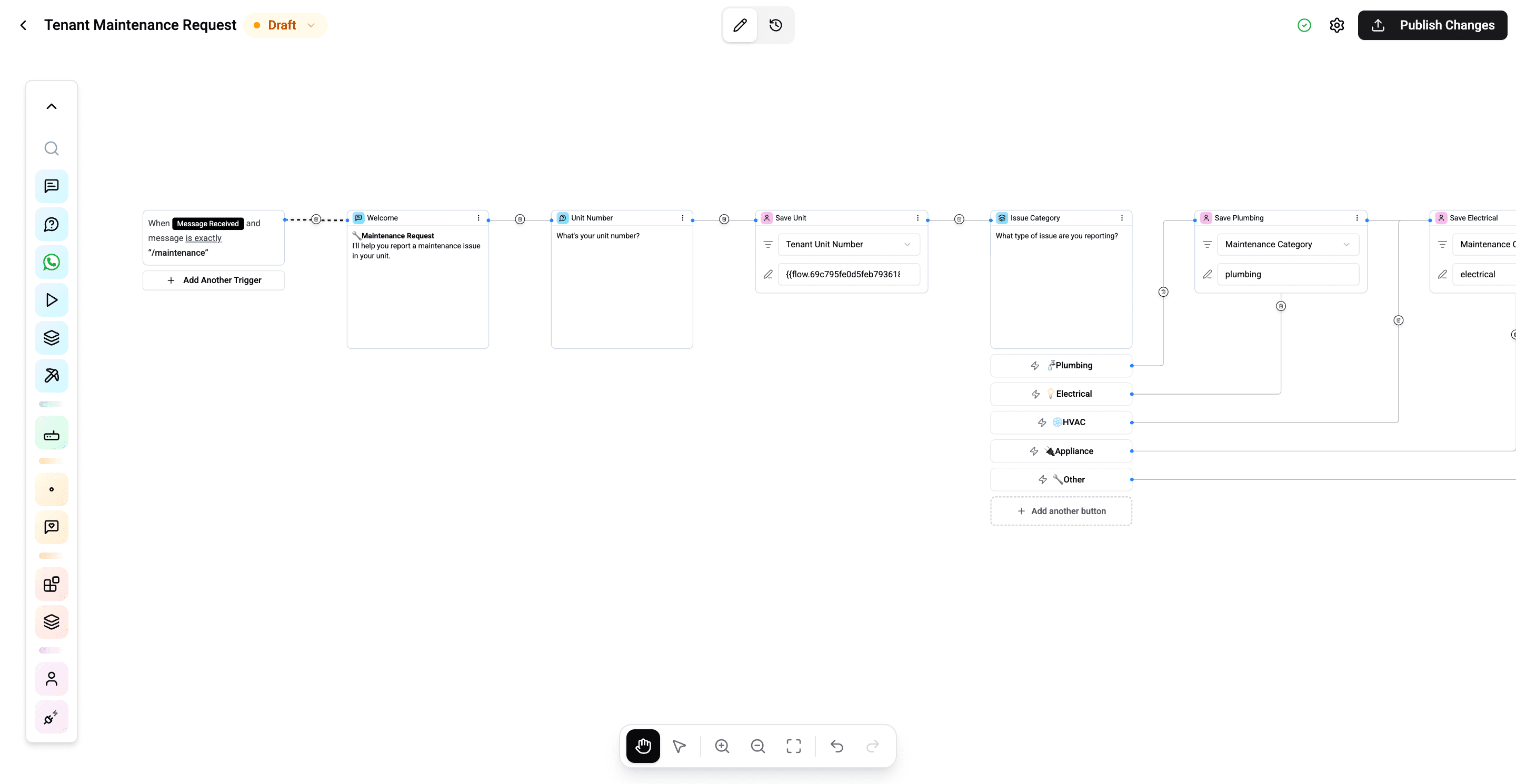 Flow Builder Canvas