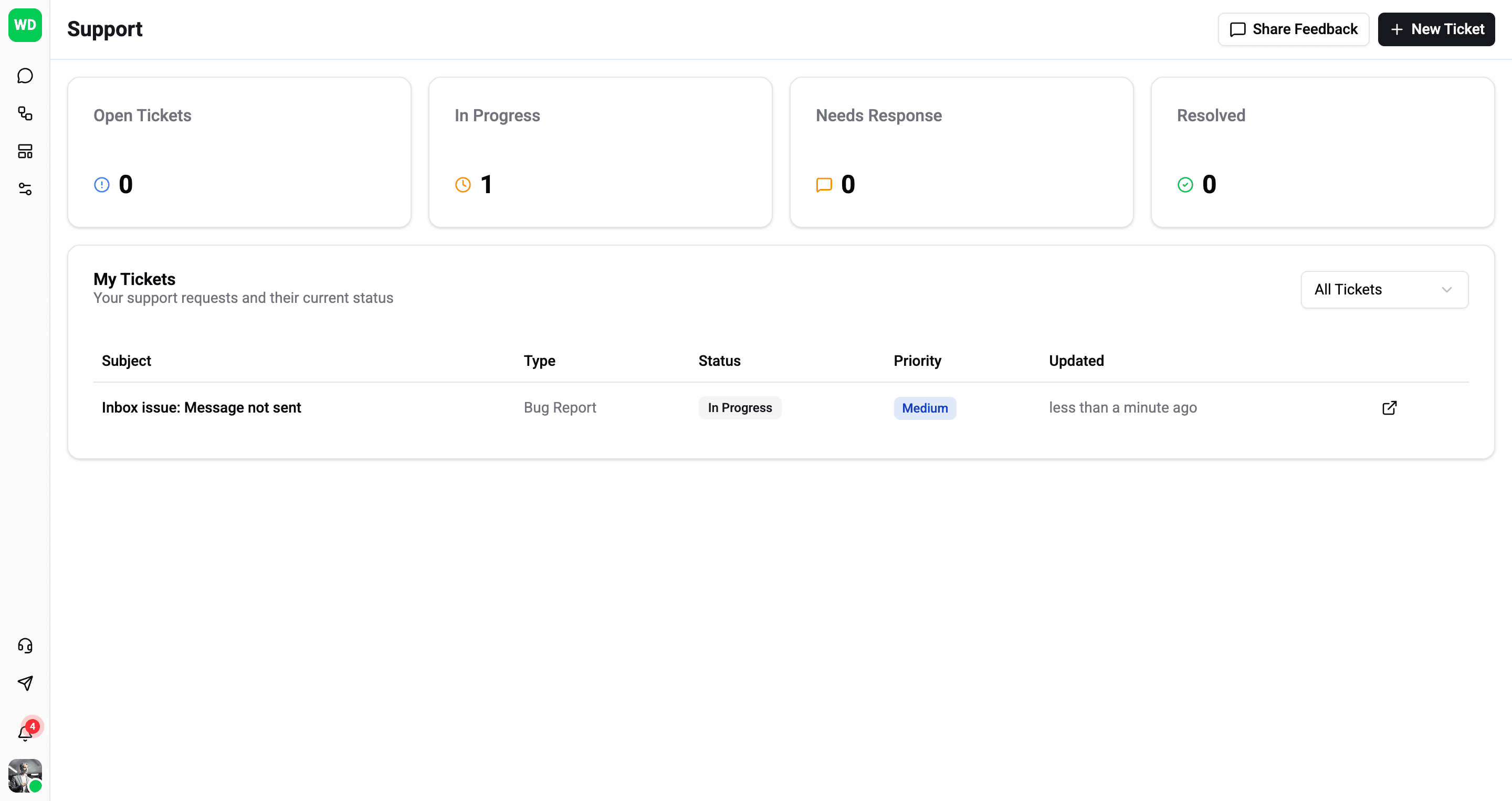 Support Dashboard
